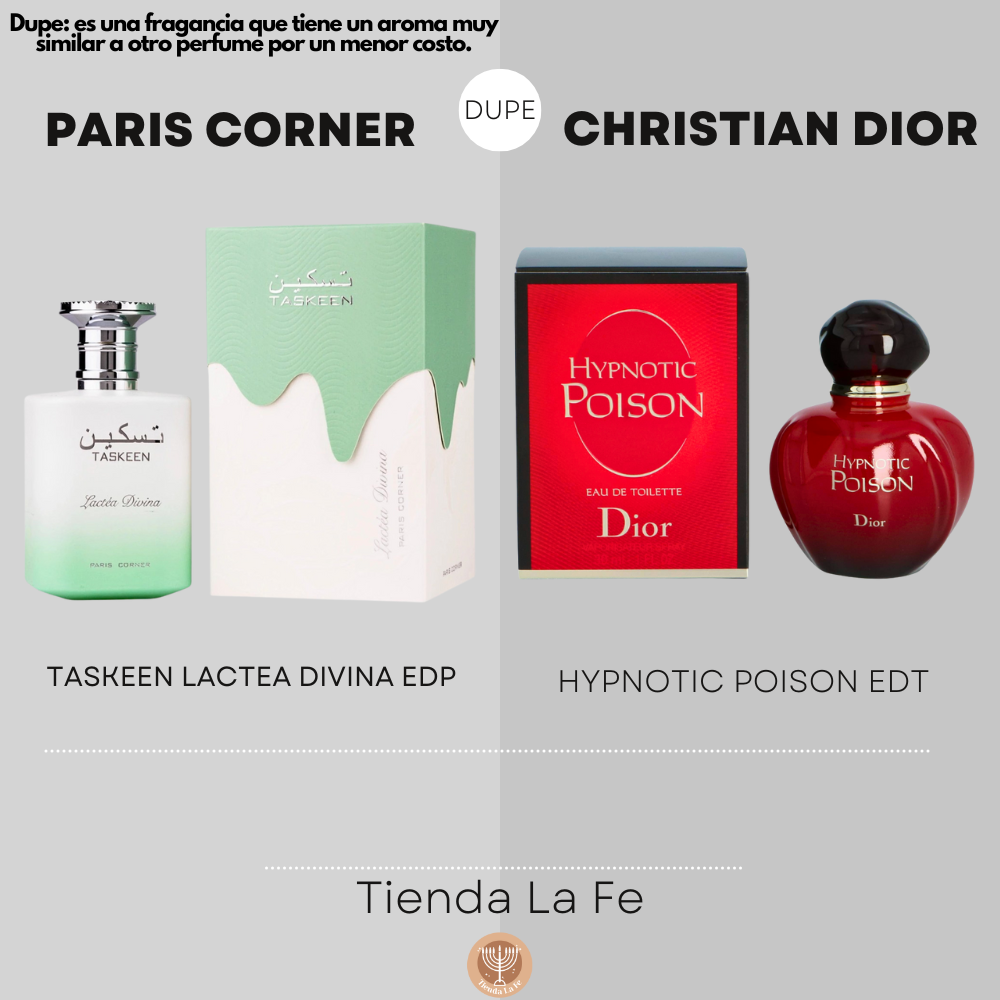 PARIS CORNER TASKEEN LACTEA DIVINA EDP 100ML (M) (DUPE CHRISTIAN DIOR HYPNOTIC POISON EDT)