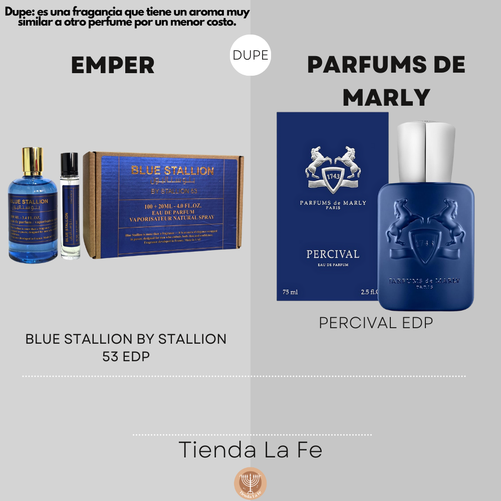 SET EMPER BLUE STALLION BY STALLION 53 EDP 100ML EDP 20ML (H) (DUPE PARFUMS DE MARLY PERCIVAL EDP)