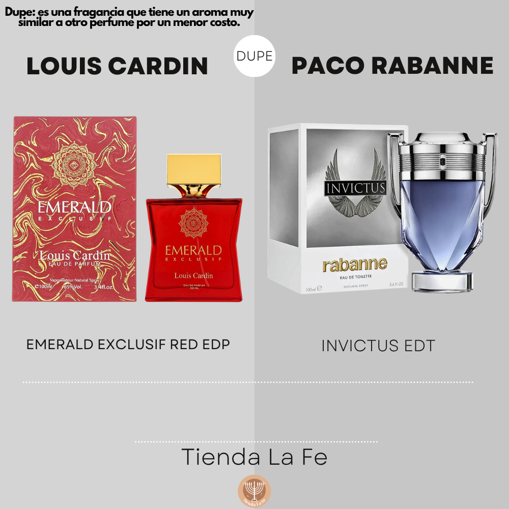 LOUIS CARDIN EMERALD EXCLUSIF RED EDP 100ML (U) (DUPE PACO RABANNE INVICTUS EDT)