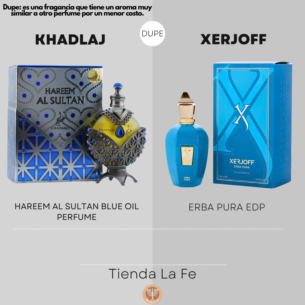 KHADLAJ HAREEM AL SULTAN BLUE OIL PERFUME 35ML (M) (DUPE XERJOFF ERBA PURA EDP)