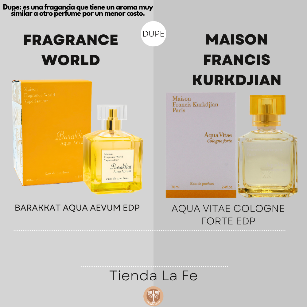 FRAGRANCE WORLD BARAKKAT AQUA AEVUM EDP 100ML (M) (DUPE MAISON FRANCIS KURKDJIAN AQUA VITAE COLOGNE FORTE EDP)