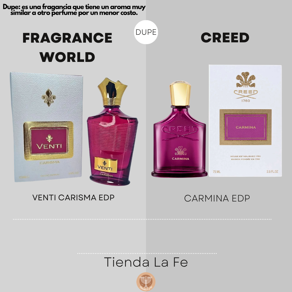 FRAGRANCE WORLD VENTI CARISMA EDP 100ML (M) (DUPE CREED CARMINA EDP)