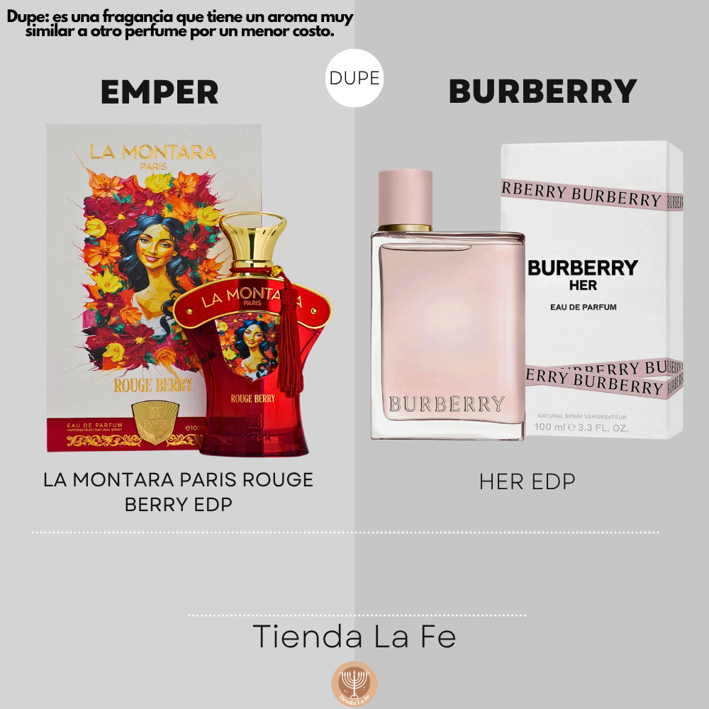 EMPER LA MONTARA PARIS ROUGE BERRY EDP 100ML (M) (DUPE BURBERRY HER EDP)