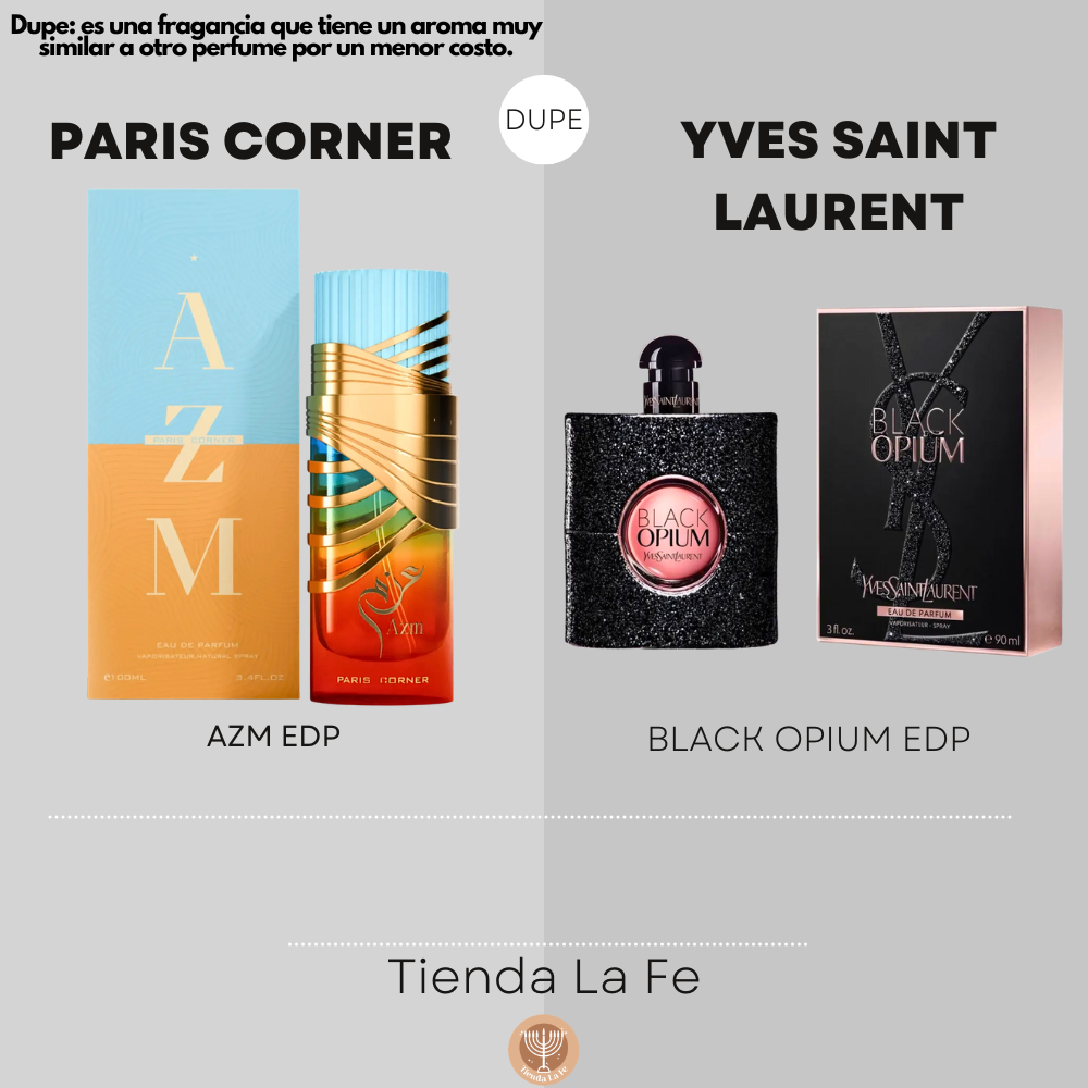 PARIS CORNER AZM EDP 100ML (M) (DUPE YVES SAINT LAURENT BLACK OPIUM EDP)