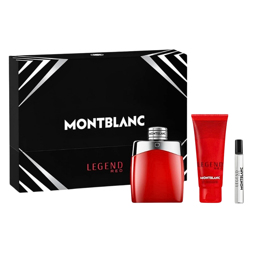 SET MONT BLANC LEGEND RED EDP 100ML, EDP 7.5ML, SHOWER GEL 100ML (H)