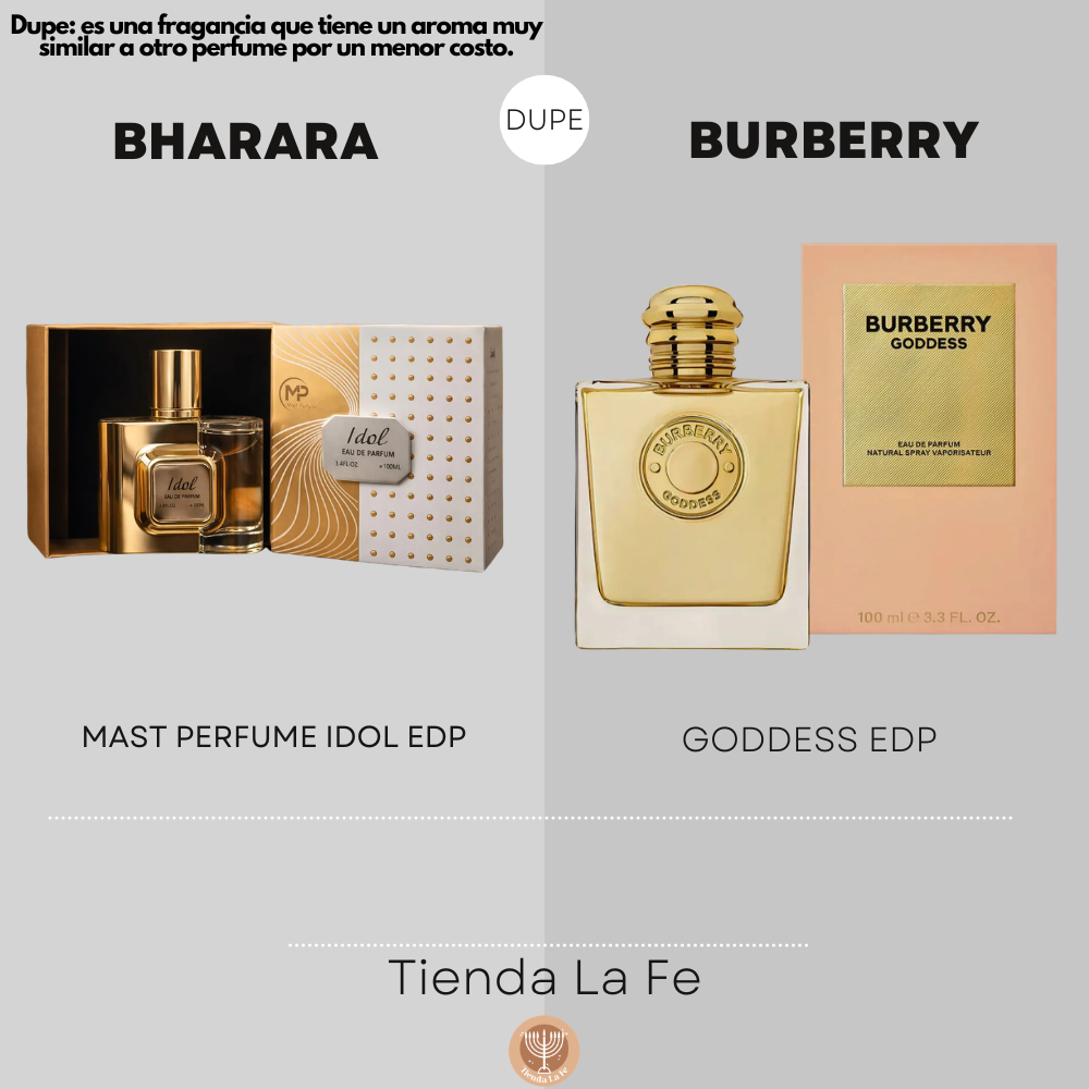 BHARARA MAST PERFUME IDOL EDP 100ML (M) (DUPE BURBERRY GODDESS EDP)