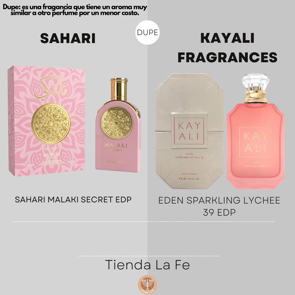 SAHARI MALAKI SECRET EDP 100ML (M) (DUPE KAYALI FRAGRANCES EDEN SPARKLING LYCHEE 39 EDP)