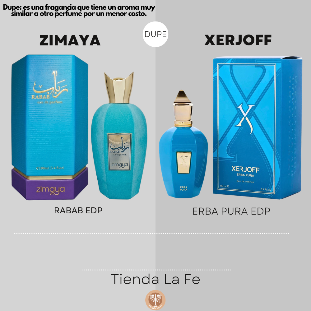 ZIMAYA RABAB EDP 100ML (U) (DUPE XERJOFF ERBA PURA EDP)