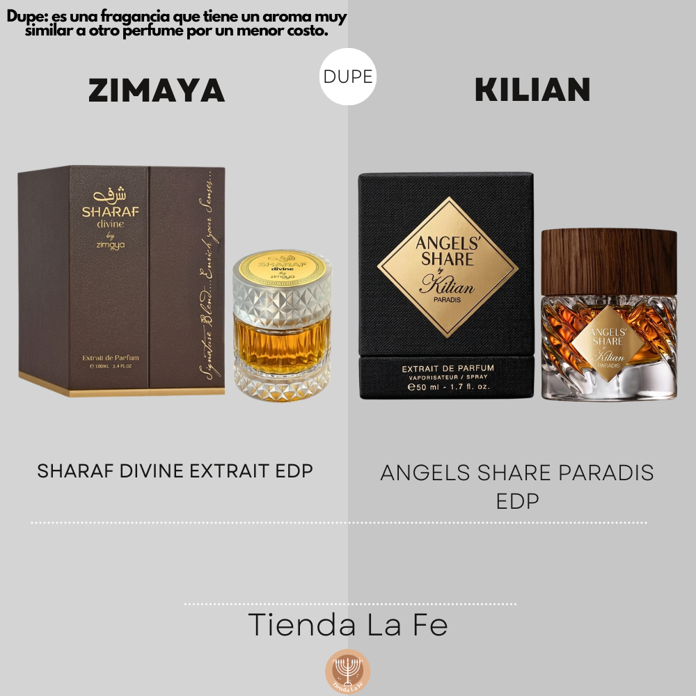 ZIMAYA SHARAF DIVINE EXTRAIT EDP 100ML (U) (DUPE KILIAN ANGELS SHARE PARADIS EDP)