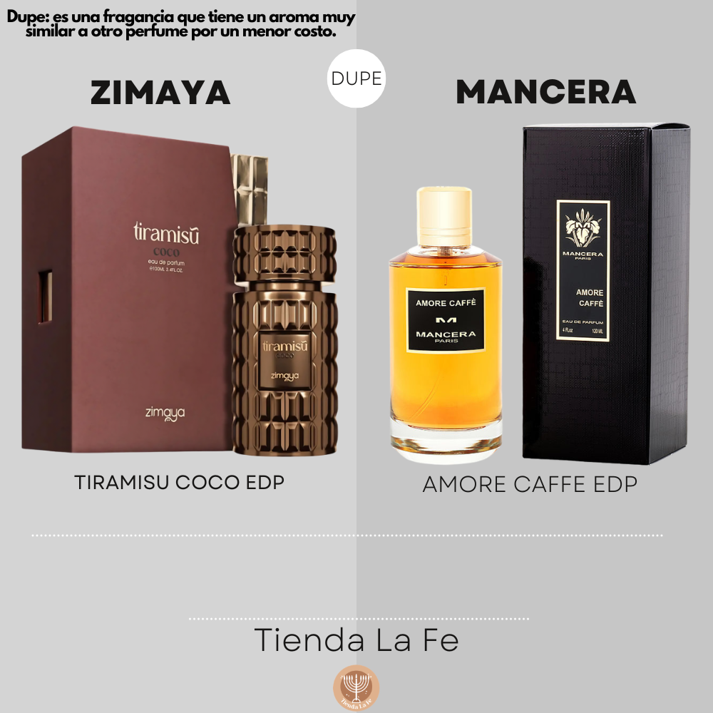 ZIMAYA TIRAMISU COCO EDP 100ML (U) (DUPE MANCERA AMORE CAFFE EDP)