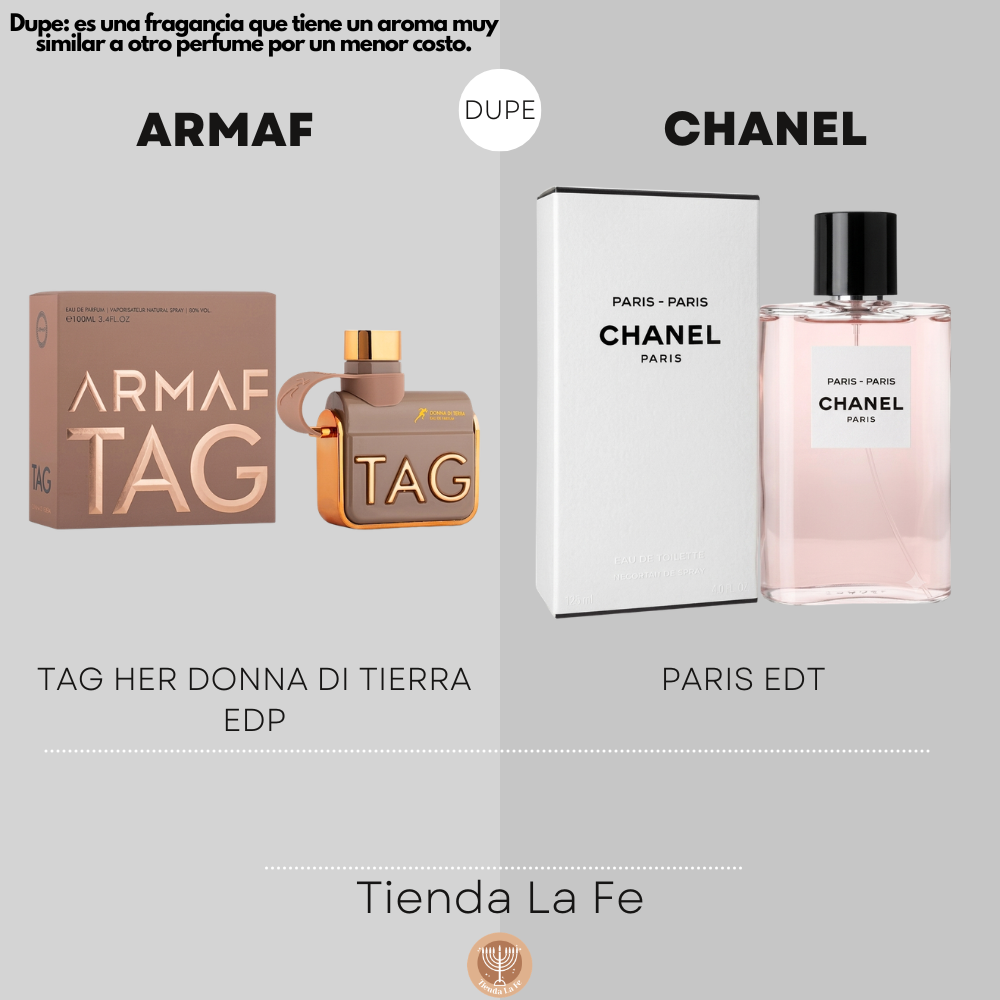 ARMAF TAG HER DONNA DI TIERRA EDP 100ML (M) (DUPE CHANEL PARIS EDT)
