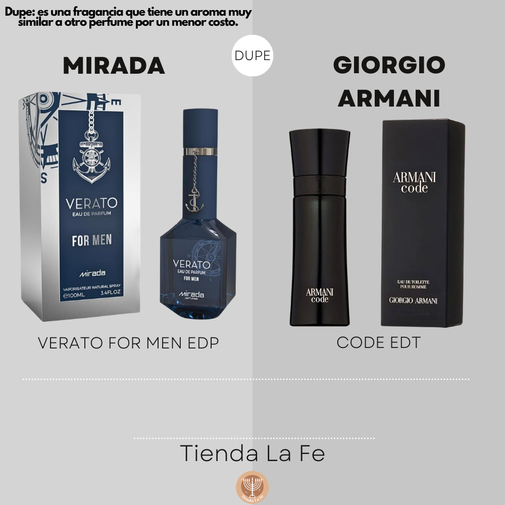 MIRADA VERATO FOR MEN EDP 100ML (H) (DUPE GIORGIO ARMANI CODE EDT)