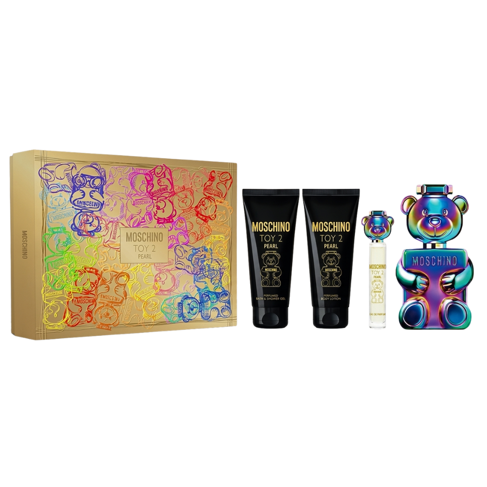 SET MOSCHINO TOY 2 PEARL EDP 100ML, EDP 10ML, BODY LOTION 100ML, SHOWER GEL 100ML (M)