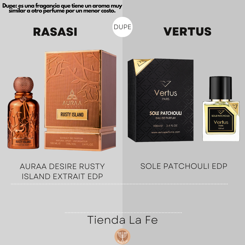 RASASI AURAA DESIRE RUSTY ISLAND EXTRAIT EDP 100ML (U) (DUPE VERTUS SOLE PATCHOULI EDP)