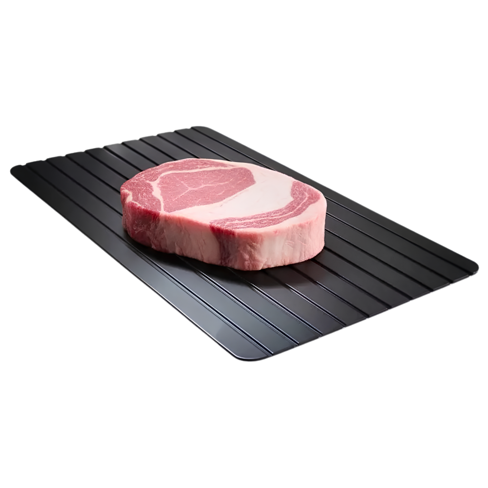 BANDEJA DE ALUMINIO DE DESCONGELACION RAPIDA PARA CARNES Y ALIMENTOS 29.5X20.8CM