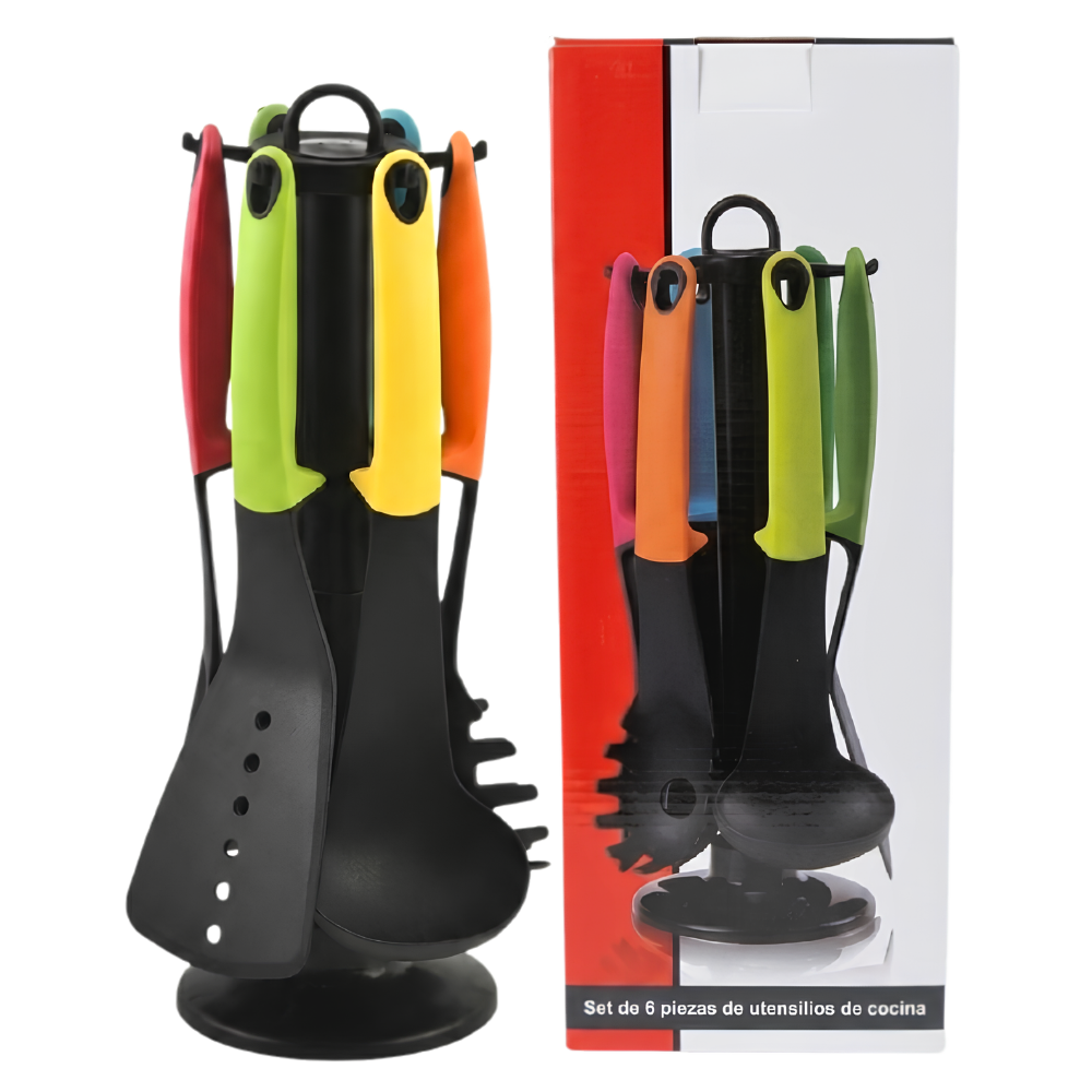 SET DE UTENSILIOS DE COCINA RESISTENTES DE 6PCS