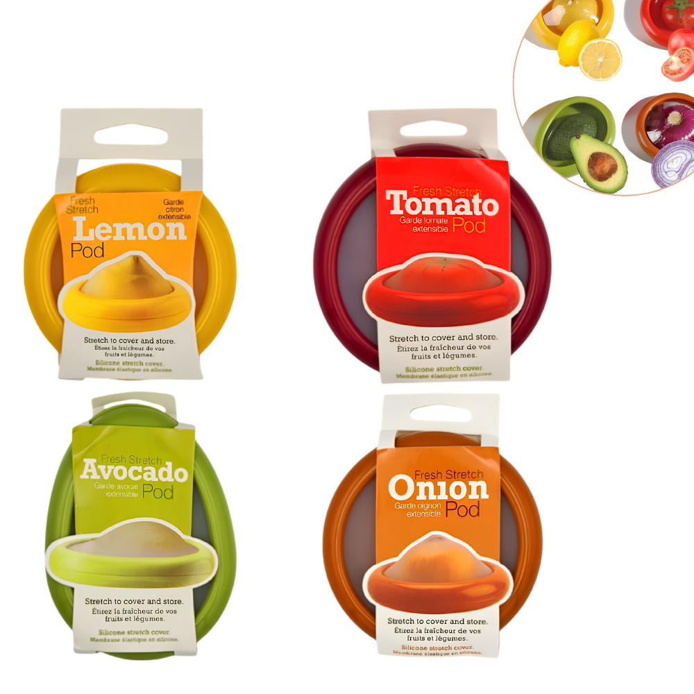 SET DE RECIPIENTES DE ALMACENAMIENTO Y CONSERVACION DE ALIMENTOS FRUTAS Y VERDURAS FRESH STRETCH