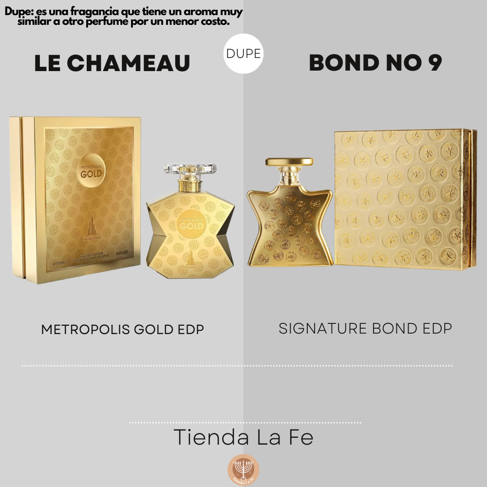 LE CHAMEAU METROPOLIS GOLD EDP 100ML (U) (DUPE BOND NO 9 SIGNATURE BOND EDP)