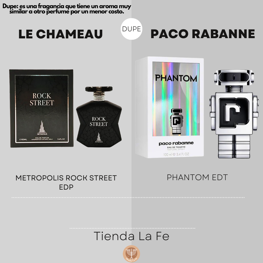LE CHAMEAU METROPOLIS ROCK STREET EDP 100ML (H) (DUPE PACO RABANNE PHANTOM EDT)