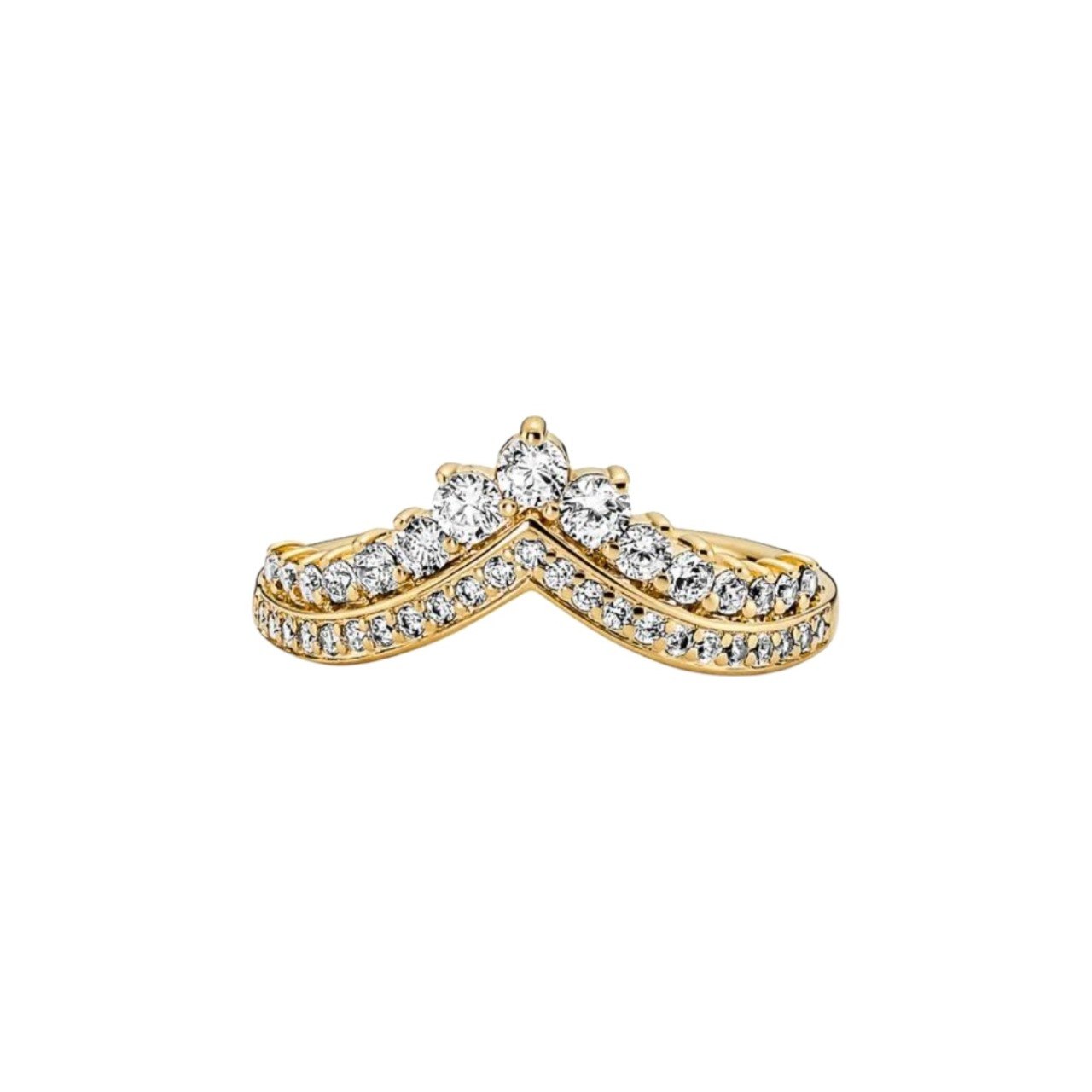 ANILLO PANDORA DE PLATA 9.25 FORMA DE TIARA PESO: 1.9G