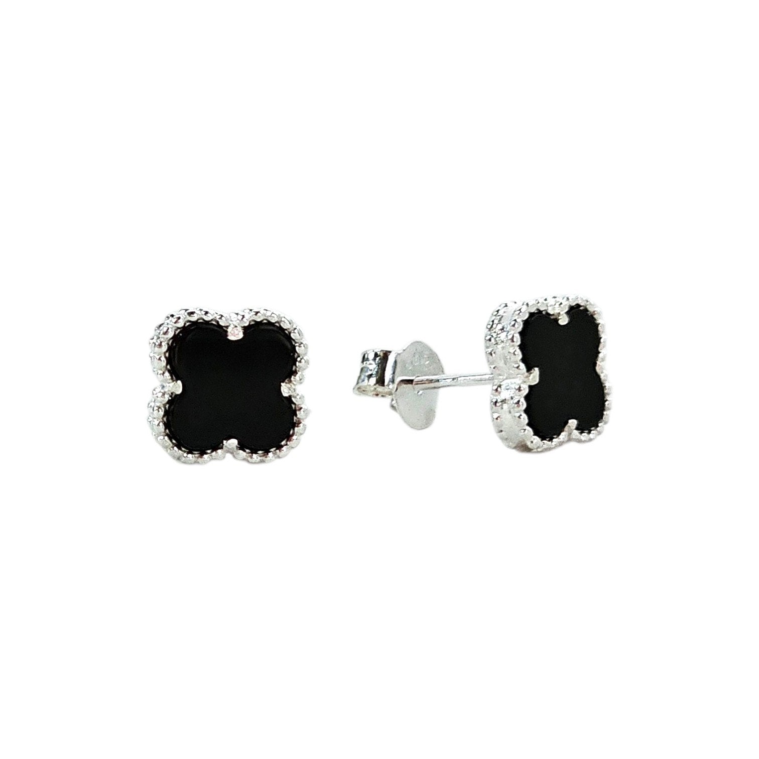 ARITO DE PLATA 9.25 FORMA VAN CLEEF COLOR NEGRO PESO: 1.9G