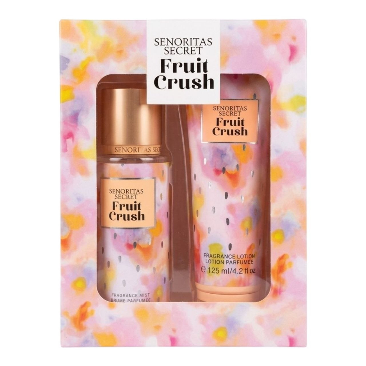 SET SENORITAS SECRET FRUIT CRUSH SPLASH 125ML Y CREMA CORPORAL 125ML (M) (AROMA SIMILAR A VICTORIAS SECRET FRUIT CRUSH)