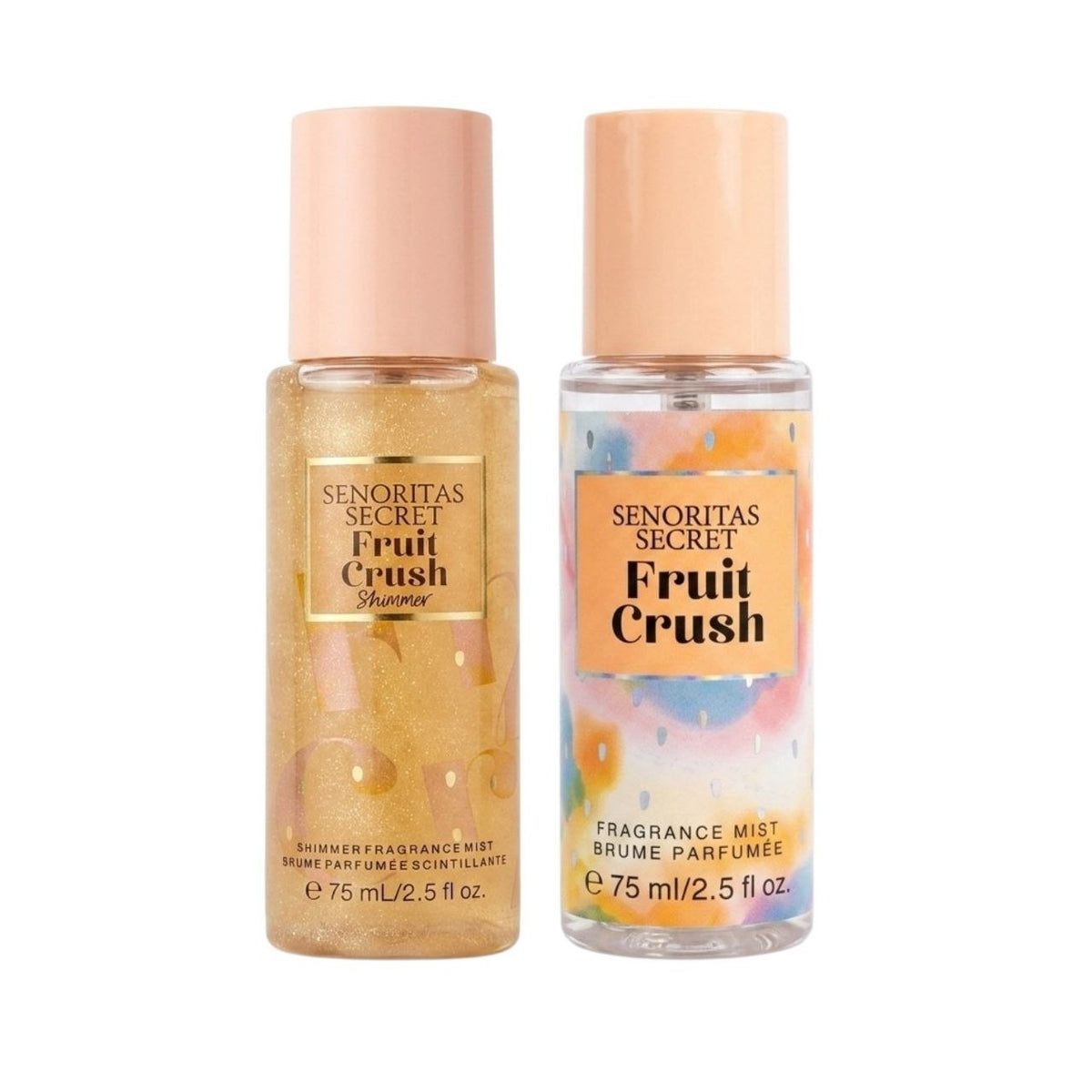 SET MINI SENORITAS SECRET FRUIT CRUSH SPLASH 75ML SHIMMER 75ML (M) (AROMA SIMILAR A VICTORIAS SECRET FRUIT CRUSH)