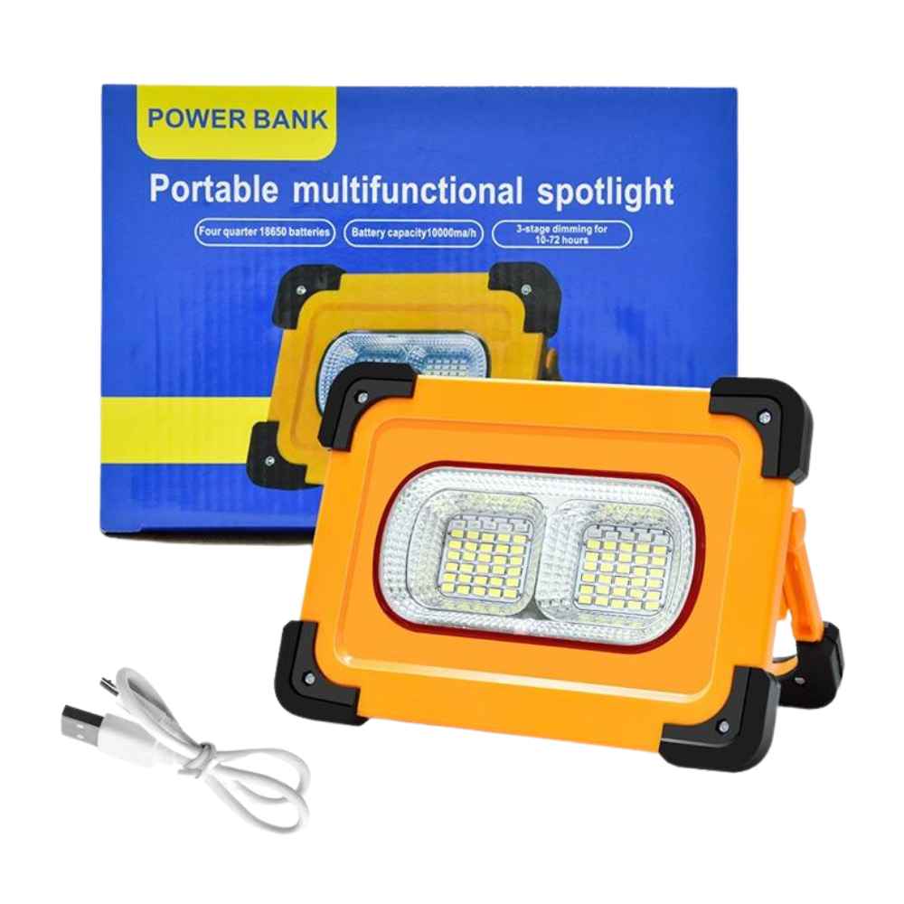 LUZ LED, LAMPARA SOLAR POWER BANK PORTABLE MULTIFUNCIONAL CON LUZ LED 11000MA/H