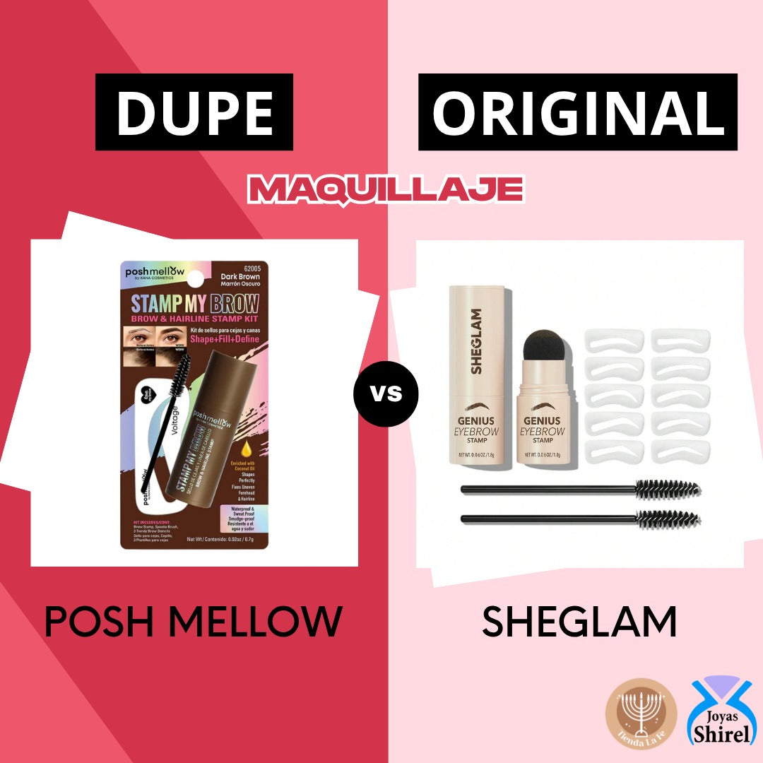 KIT DE SELLOS PARA CEJAS RESISTENTE AL AGUA POSH MELLOW (DUPE DE SHEGLAM)