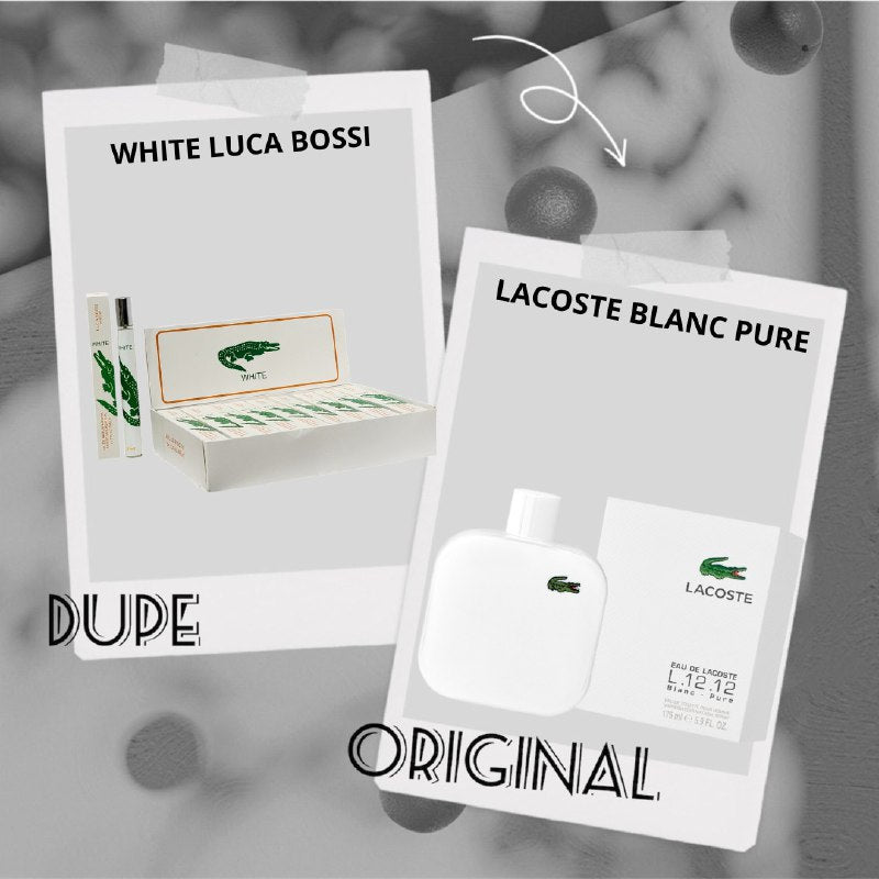 PERFUME EN TUBO PARA HOMBRE WHITE EDP 35ML (H) (AROMA SIMILAR LACOSTE BLANC PURE)