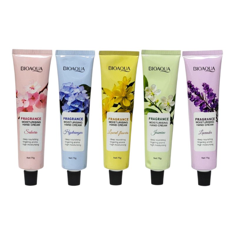 SET DE CREMA PARA MANOS HIDRATANTES Y REPARADORAS CON EXTRACTO DE FLOR DE CEREZO 5PCS BIOAQUA