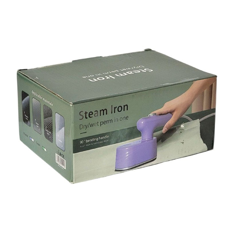 PLANCHA MINI PORTATIL A VAPOR, MANGO CON FLEXION DE 90 GRADOS, PARA ROPA COLGADA O GANCHO O NORMAL, CALENTAMIENTO RAPIDO STEAM IRON MINI