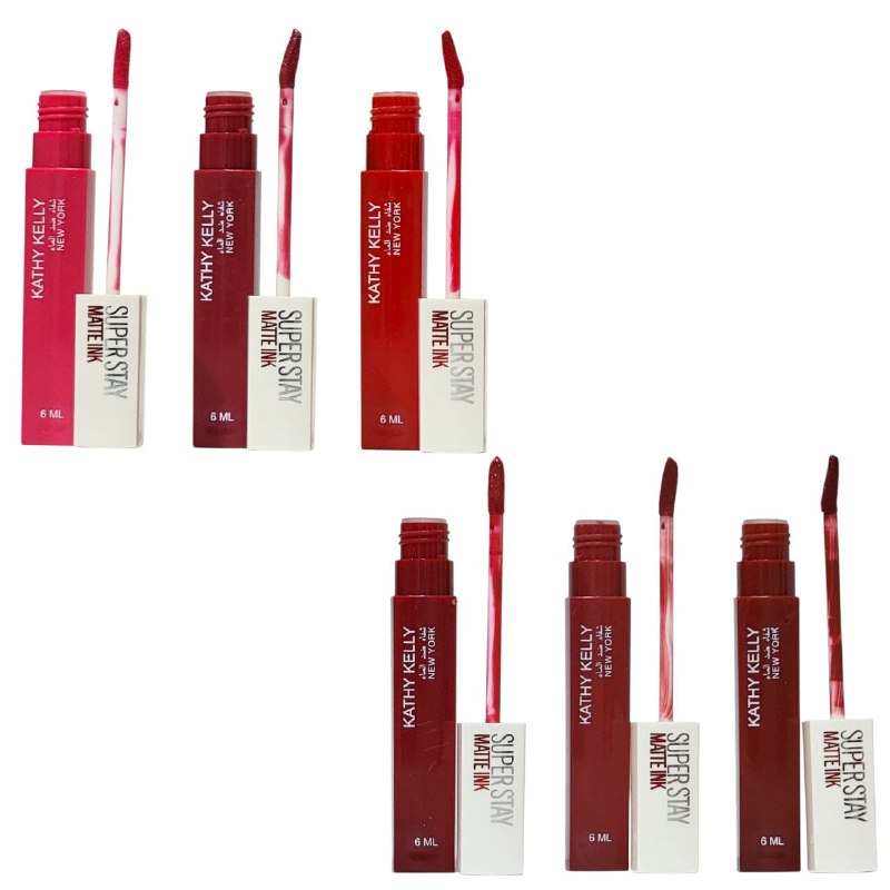 LIPSTICK LIQUIDO MATE RESISTENTE AL AGUA 24H KATHY KELLY 6ML (DUPE DE MAYBELLINE)