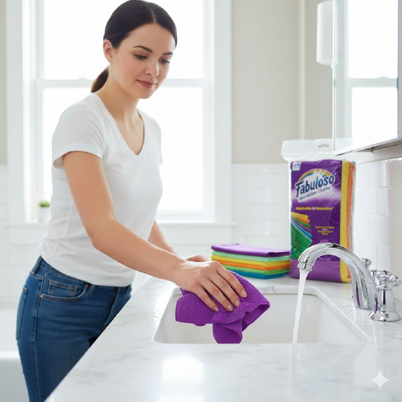 TRAPO DE MICROFIBRA MULTIUSOS EN PAQUETE DE 24 PIEZAS FABULOSO 33.02CM X 33.02CM