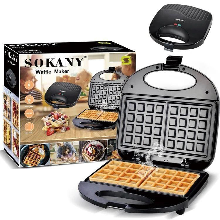 MAQUINA WAFFLERA CUADRADA SK-114 SOKANY 23X23CM