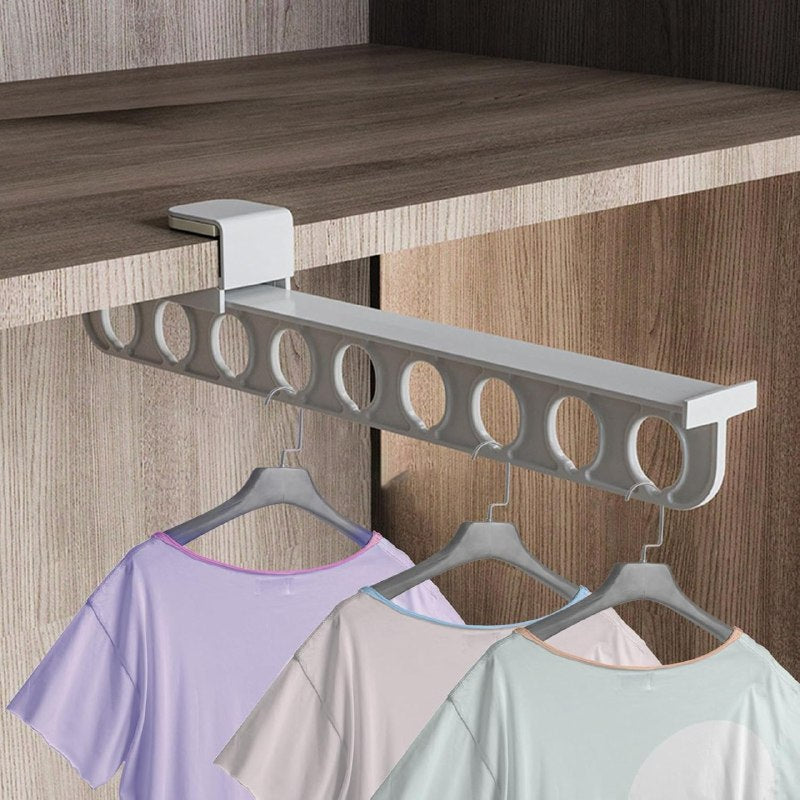 ORGANIZADOR BARRA DE ROPERO EXTRAIBLE IDEAL PARA OPTIMIZAR EL ESPACIO TIPOO PERCHERO 8X38X4CM
