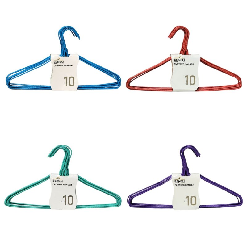 SET DE GANCHOS PARA ROPA METALICOS DE 10PCS BENELI HOME