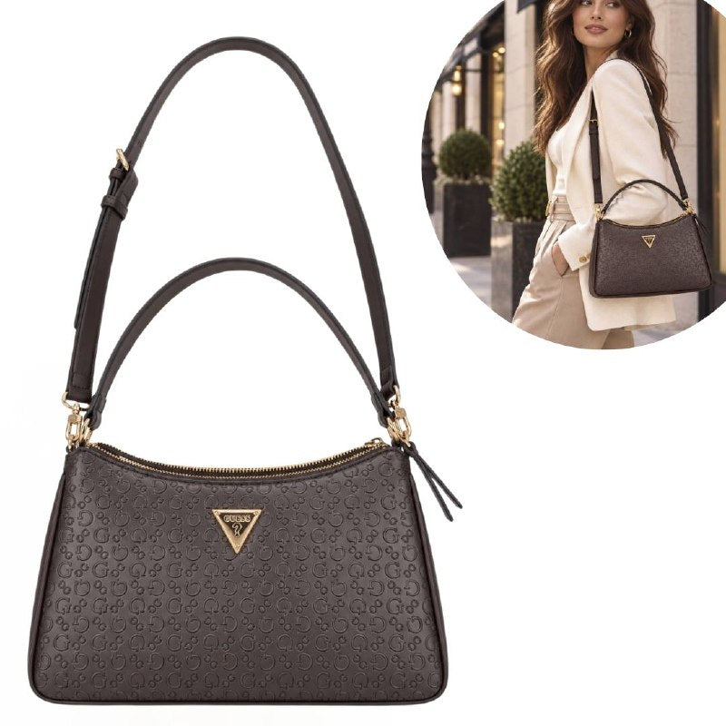 CARTERA ORIGINAL GUESS CON CORREA INTERCAMBIABLE PARA DAMA 15X25CM