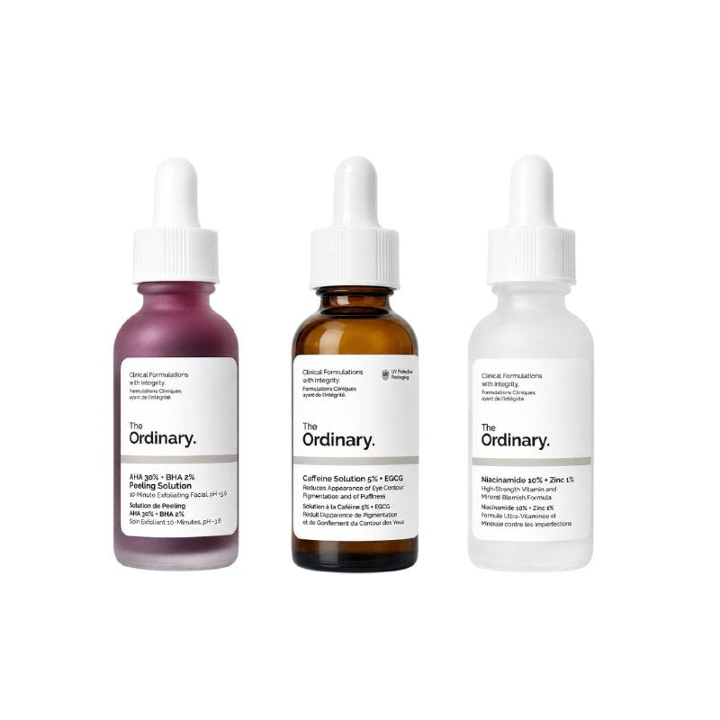 SET DE 3 SUEROS FACIALES DE TRATAMIENTO INTEGRAL EN 3 PASOS THE ORDINARY 30MLX3