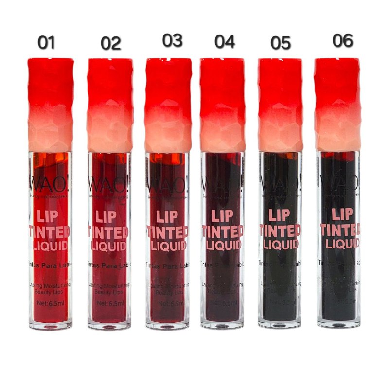 TINTA DE LABIOS LIQUIDA 6 TONOS WAO BEAUTY 6.5ML (DUPE DE BENEFIT)