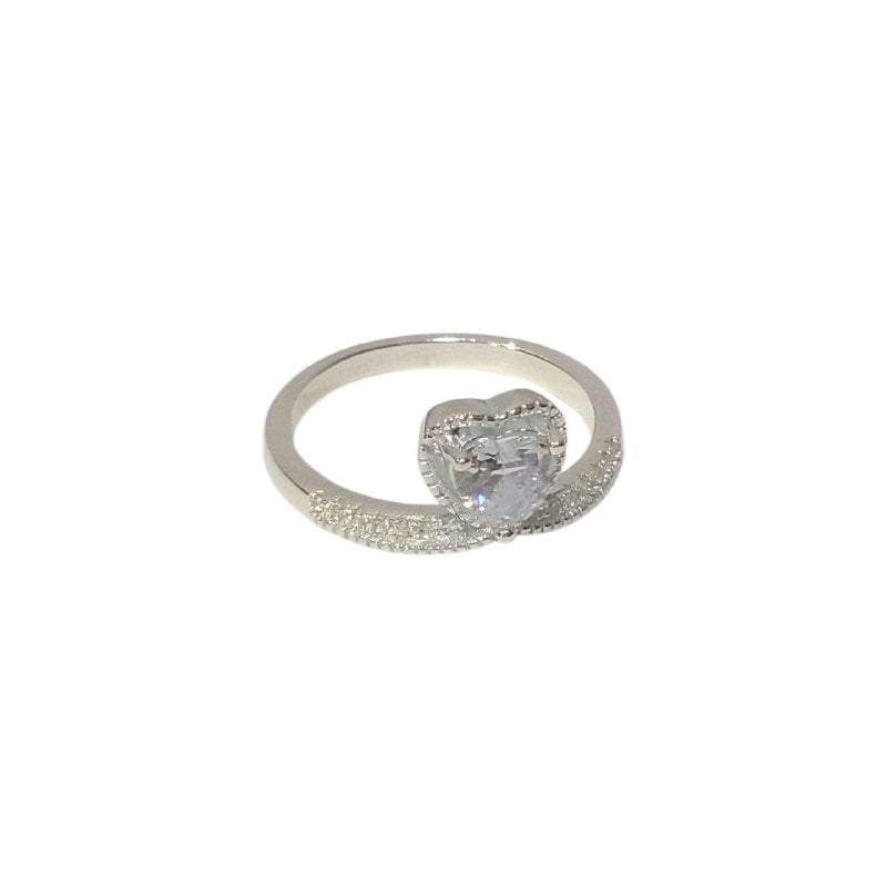 PANI1634 ANILLO PIEDRA FORMA DE CORAZON, PLATA 925