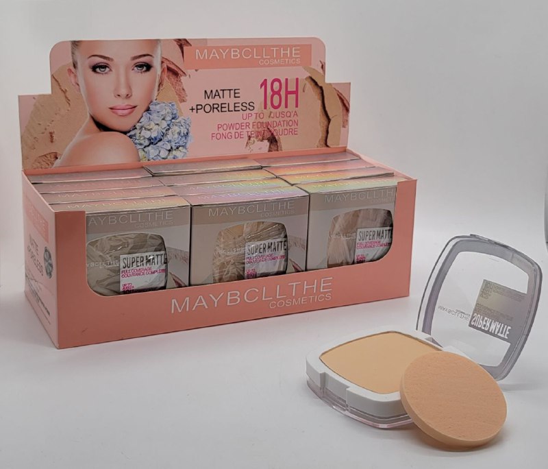 POLVO COMPACTO FACIAL 3 TONOS MAYBCLLTHE COSMETICS 20G (DUPE DE MAYBELLINE)