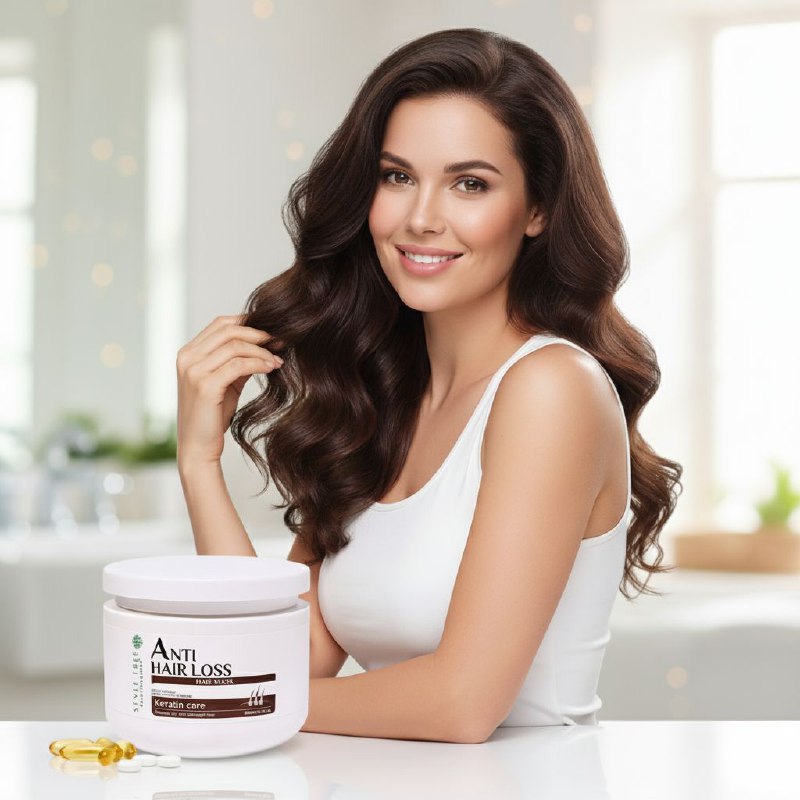 MASCARILLA PARA EL CABELLO ANTICAIDA CON BIOTINA MINERALES AMINOACIDOS Y VITAMINAS FORMULADA PARA RESTAURAR EL CABELLO SECO Y DAÑADO KERATINE QUEEN 500ML