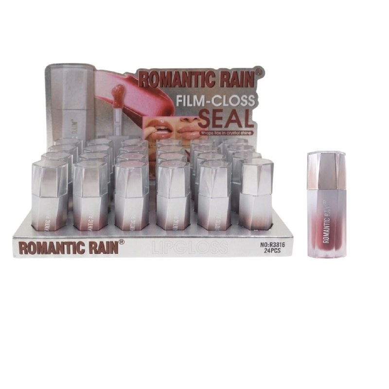 BRILLO LABIAL LIPGLOSS DE EFECTO CRISTALINO HIDRATANTE ROMANTIC RAIN 3.4ML (DUPE SHEGLAM)