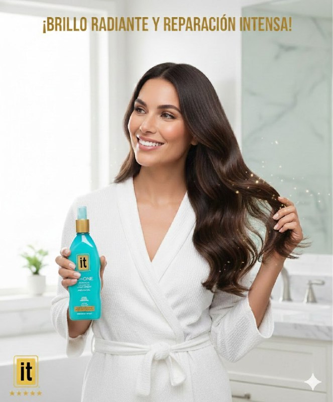 TRATAMIENTO PARA EL CABELLO 12 EN 1 CON ACEITE DE ARGAN REPARA PROTEGE Y FORTALECE SIN ENJUAGUE IT 300ML
