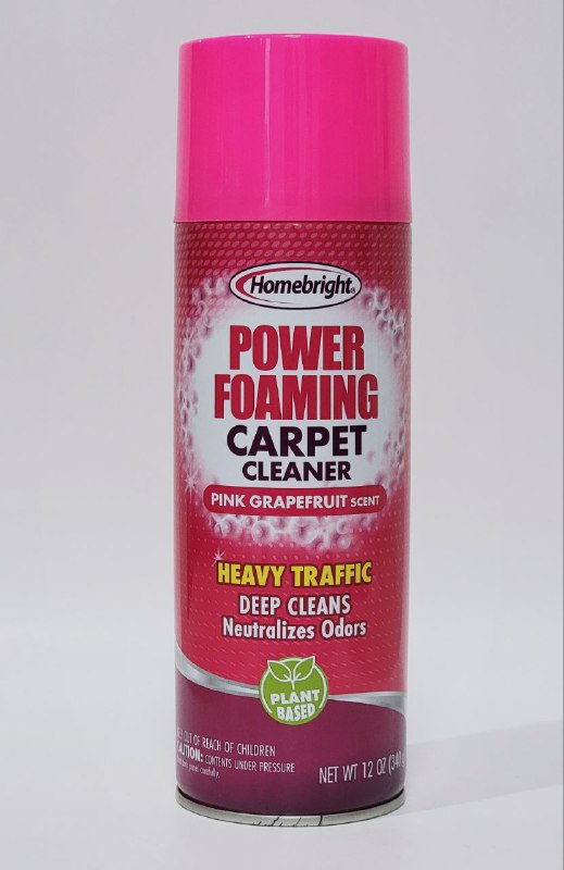 LIMPIADOR DE ALFOMBRAS EN ESPUMA DUPE DE PINK STUFF, AROMA A POMELO ROSADO, LIMPIEZA PROFUNDA QUE NEUTRALIZA OLORES HOMEBRIGHT POWER FOAMING 340G