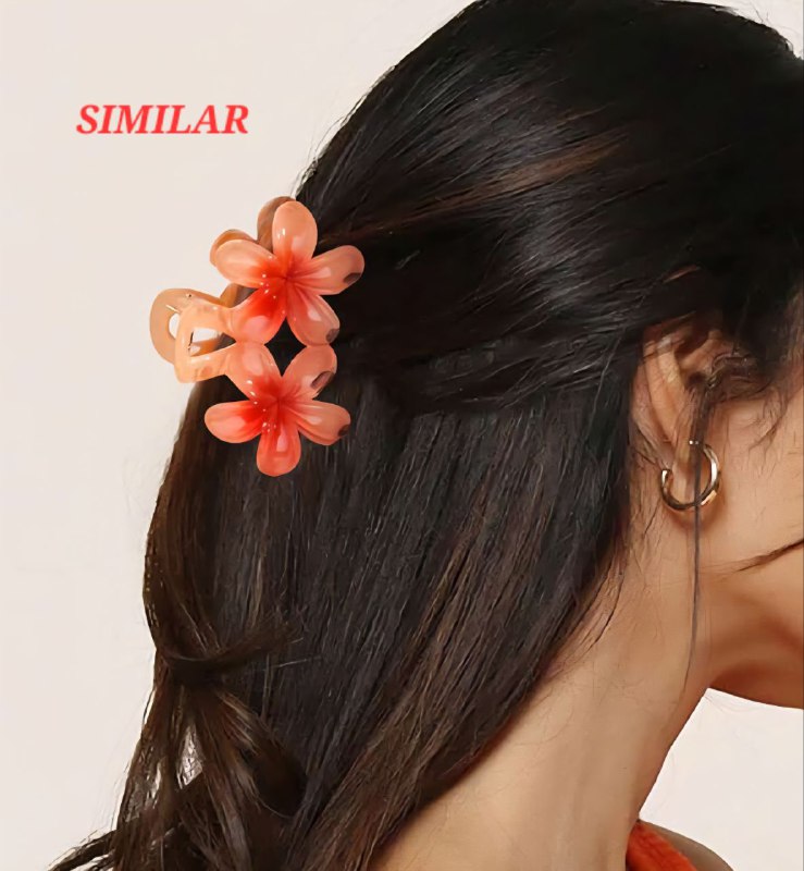 GANCHO PARA EL CABELLO DE PINZA DE FLOR HAWAIANA DOBLE, PINZAS DE SUJECION FUERTE, ACCESORIO PARA EL CABELLO 8X5CM, PAQUETE 12UND