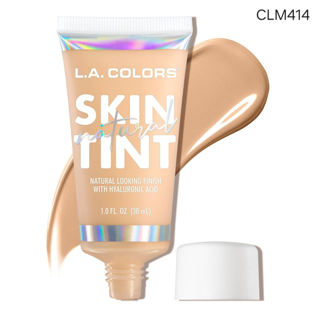 BASE MAQUILLAJE LIQUIDA NATURAL SKIN TINT TONO CLM414 CREAMY NUDE L.A. COLORS 30ML