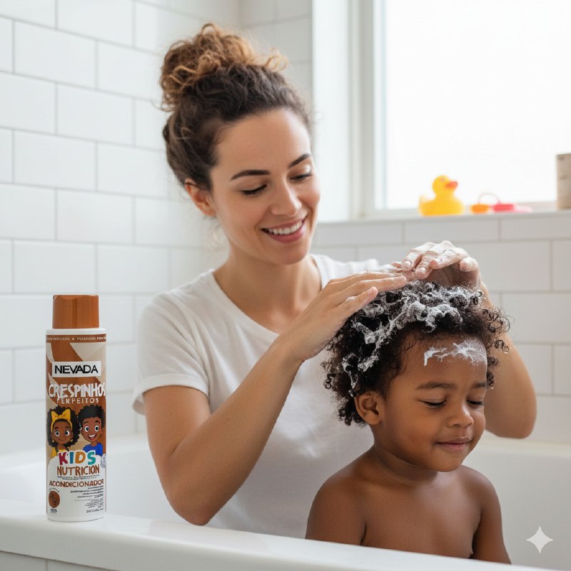 ACONDICIONADOR PARA NIÑOS HIDRATANTE PARA CABELLO RIZADO Y AFROS NEVADA KIDS 500ML