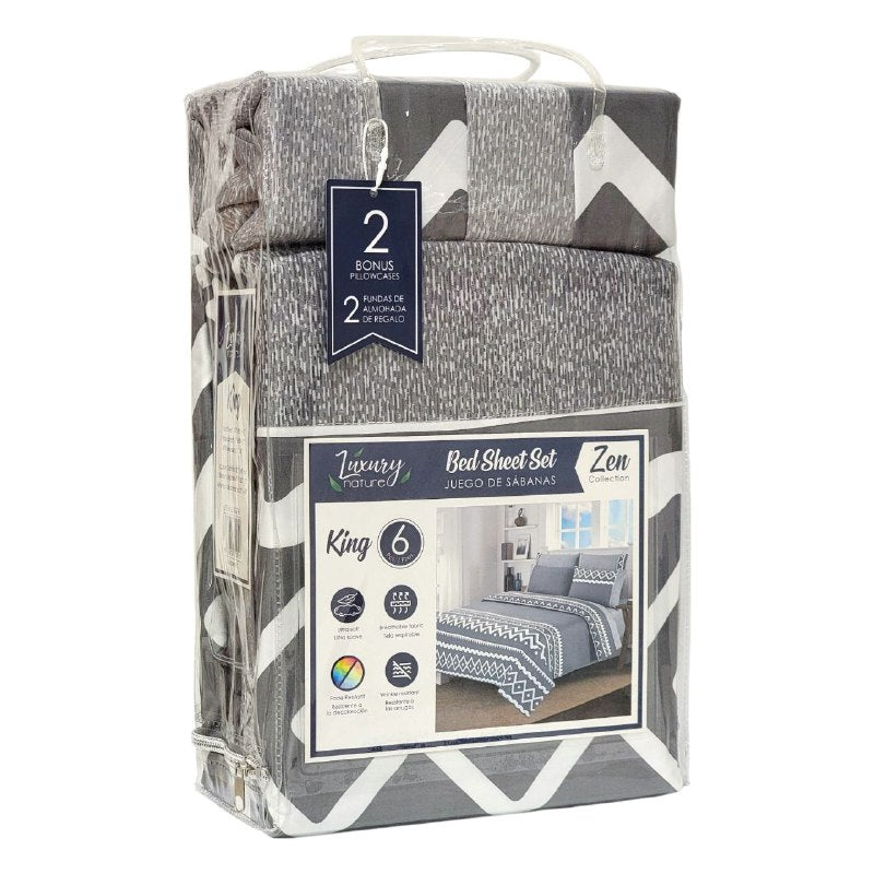 JUEGO DE SABANAS CAMERA DE 6 PIEZAS KING LUXURY NATURE BED SHEET, 10 ESTILOS